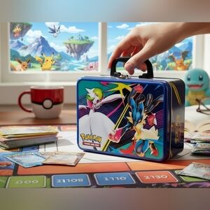 EMPTY Pokemon Mega Evolutions Gardevoir And Lucario Cardbox/ Lunchbox/PartsBox/N